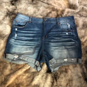 Mid Rise Jean Shorts